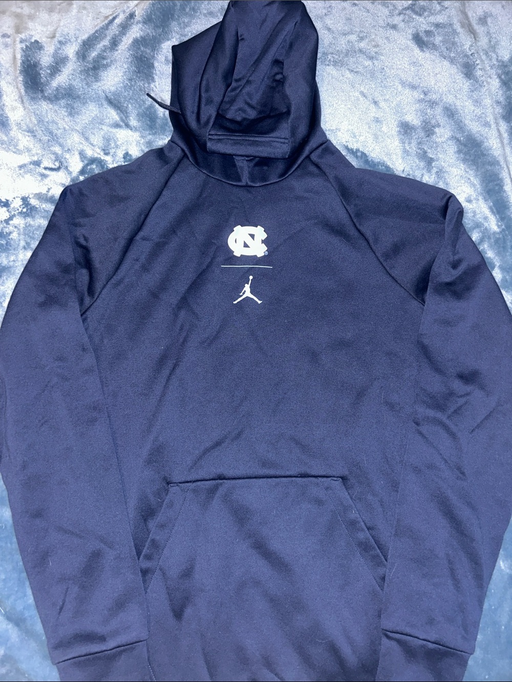 Nike Navy Pullover Hoodie with White NC & Jumpman Logos